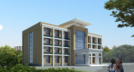 工厂办公楼建筑外观设计效果图