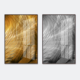 金色银色抽象艺术装饰画