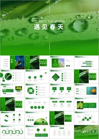 遇见春天绿色PPT模板