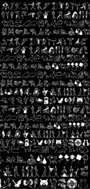 人物动物简笔画CAD图库