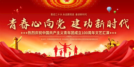 建团100周年舞台背景