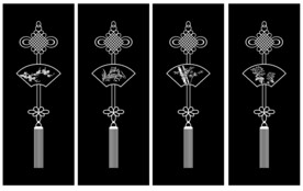 高清分层透明底白色图案打印图