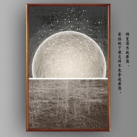 光影抽象几何线条玄关装饰画