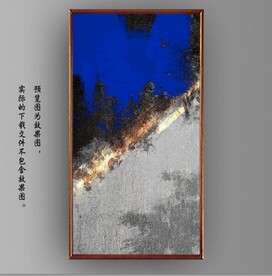 侘寂风抽象金色油画装饰画