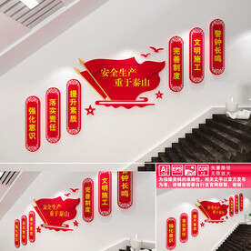 安全生产楼道文化墙