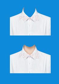 女款白色衬衫证件照衣服素材