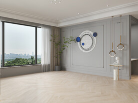 现代客厅场景3D空景