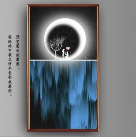 光影抽象爱情情侣玄关装饰画