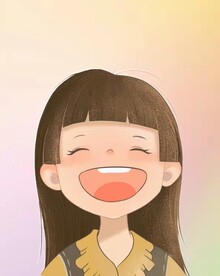 卡通女孩人物形象插画头像素材