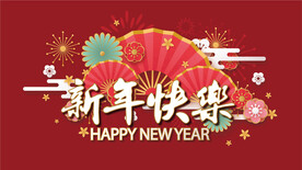 新年快乐横幅海报