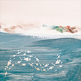 轻奢装饰画 鱼 山水风景画