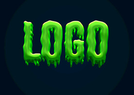 万圣节恐怖logo样机