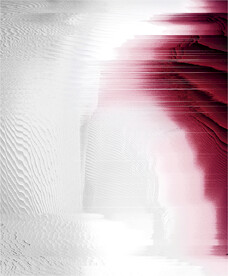 轻奢装饰画酒红色线条抽象画波纹