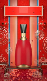 喜庆红色白酒背景海报oc全模工