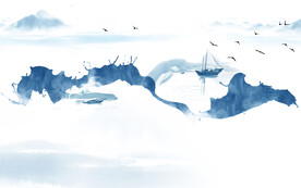 轻奢装饰画 水墨山水风景画