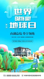 世界地球日地产海报