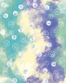 笑脸扎染数码印花