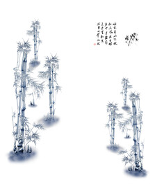 分层竹子打印图