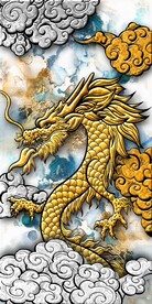 中国龙浮雕玄关