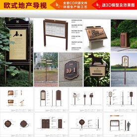 欧式地产导视标识