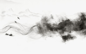 轻奢装饰画 水墨线条抽象画