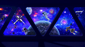 太空舱宇宙宇航员背景墙