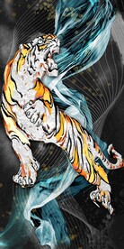 虎啸图下山虎玄关