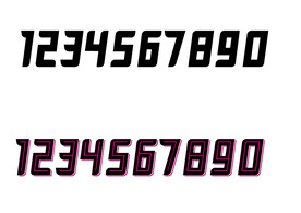 立体球衣号码印号矢量文件