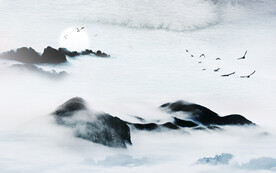 轻奢装饰画 水墨山水风景画