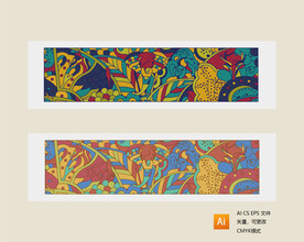 扁平彩色动物矢量插画