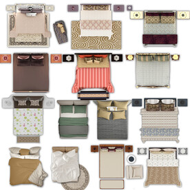 床高清彩平素材PSD图片