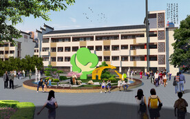 学校景观效果图