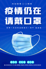 社区戴口罩防疫海报