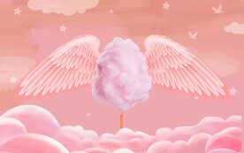 网红直播间翅膀背景墙
