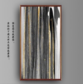 抽象金色油画玄关装饰画