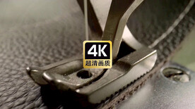 缝纫机缝制皮具走针特写