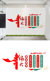 伟大建党精神文化墙设计