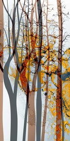 抽象树林无框画装饰画