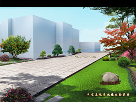 别墅前坪绿化布置