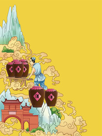 古风矢量酒包装国风国潮风格包装