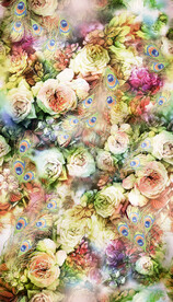 孔雀羽毛手绘花