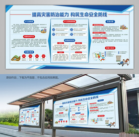 防震减灾科普知识海报灯箱宣传栏