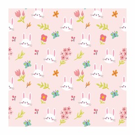 矢量兔子四方连续花纹