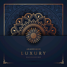 ai矢量古典金色曼陀罗高端商务