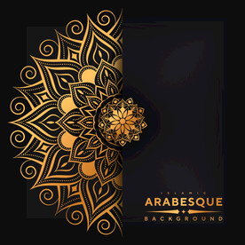 ai矢量古典金色曼陀罗高端商务