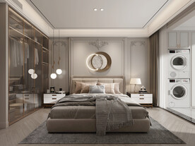 装修效果图卧室室内一角