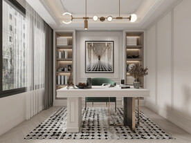 装修效果图房间内景电视背景墙