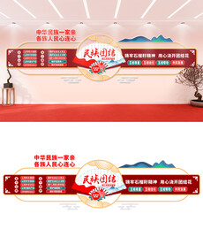 民族团结文化墙设计