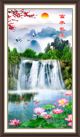 竖幅山水画