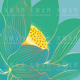 矢量荷花莲花文件